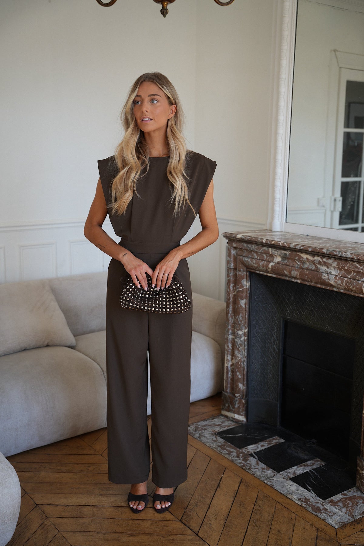Kati Studded Bag - Chocolate