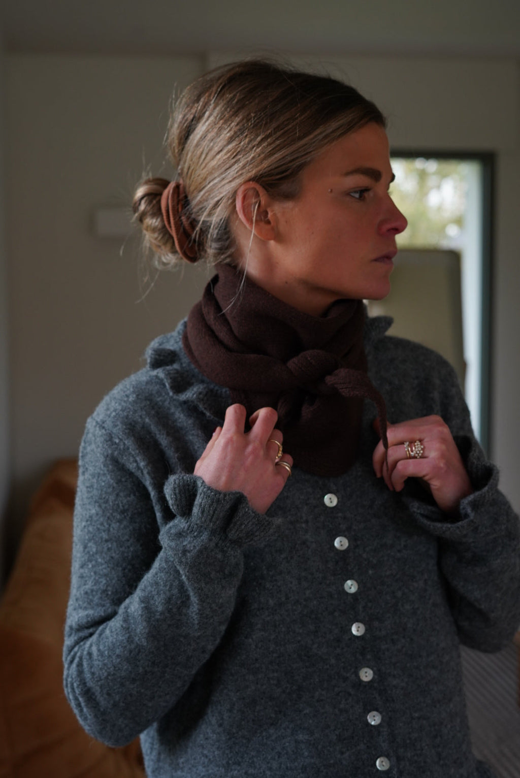 Max Maille Chocolate Scarf