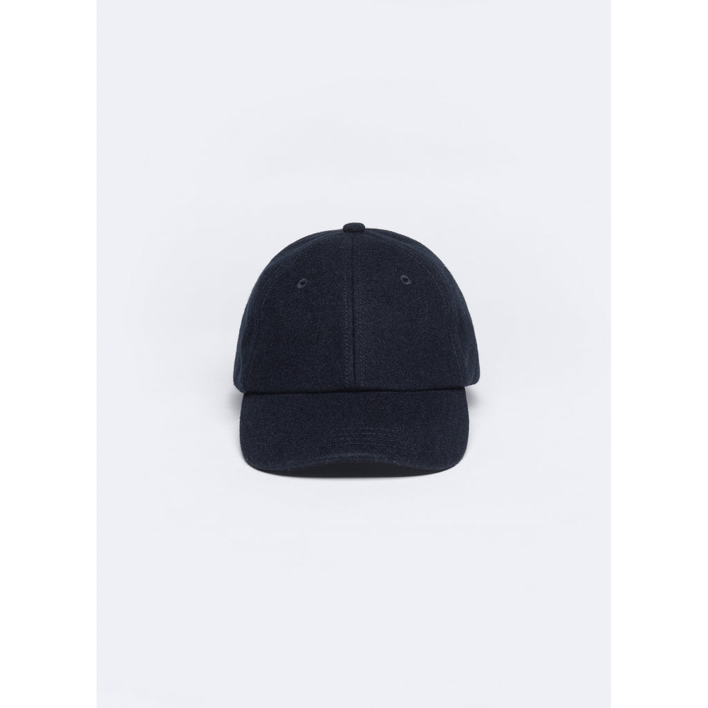Casquette En Laine Mélangée - Bleu Marine