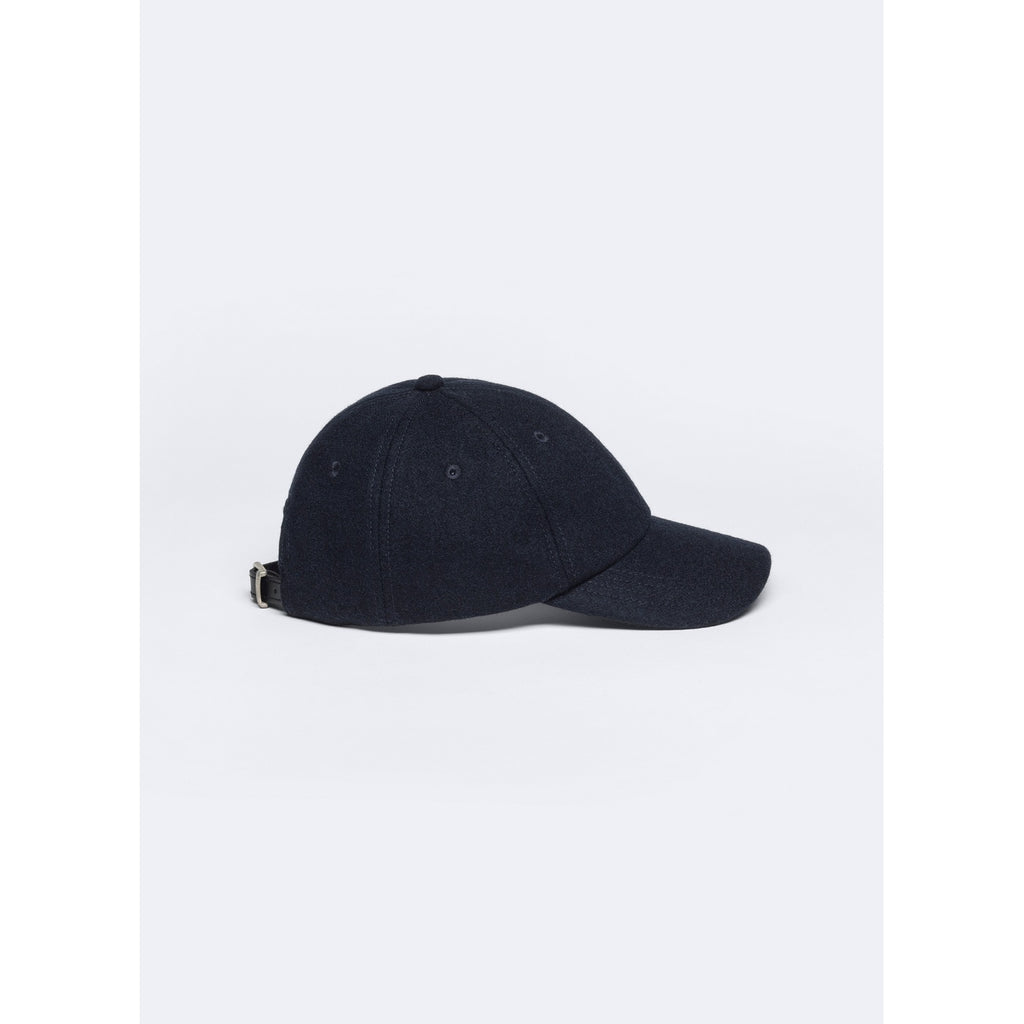Casquette En Laine Mélangée - Bleu Marine
