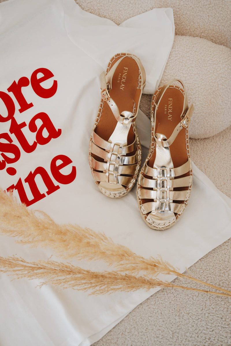 Salomé Gold Sandals