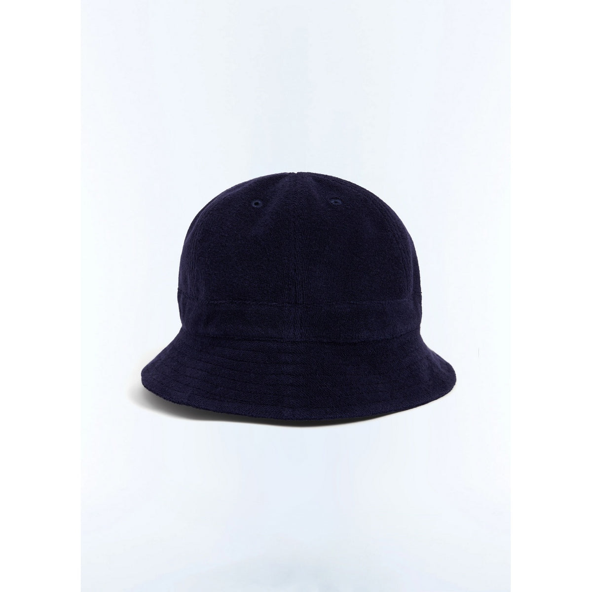 Terry-effect Cotton Bucket Hat - Navy Blue