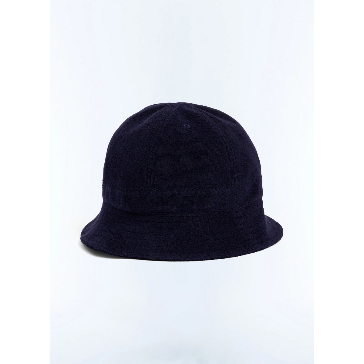 Terry-effect Cotton Bucket Hat - Navy Blue