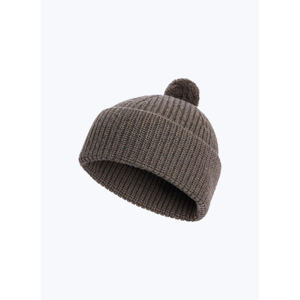 Fursac - Gorro de Lana con Pompón - Marrón