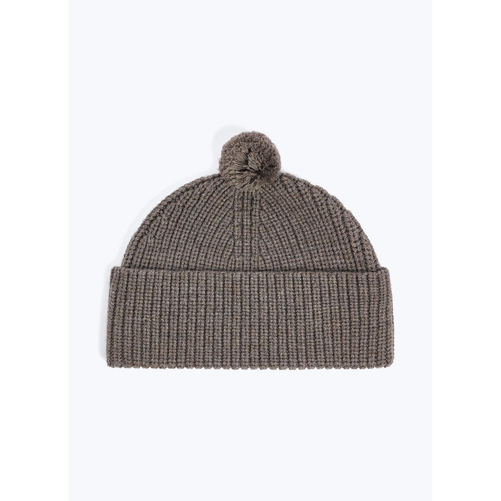 Fursac - Bonnet En Laine À Pompon - Brun