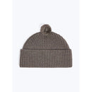 Wool Pompom Hat - Brown