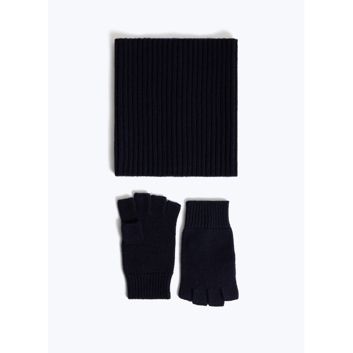Set Scaldacollo E Mezze Muffole Wv Ws Navy - Navy