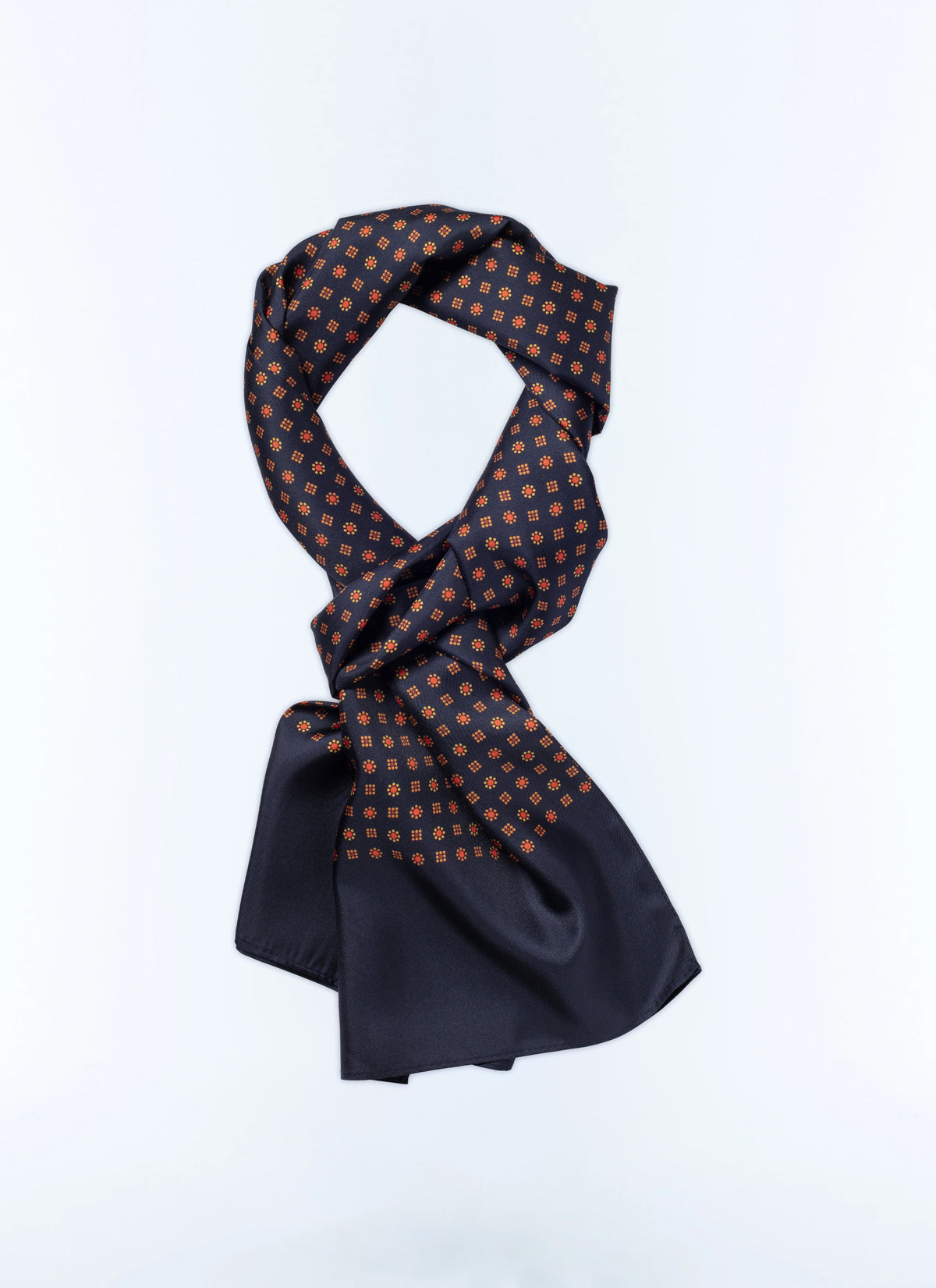 Floral Print Scarf - Navy