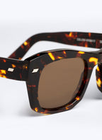Fursac - Gafas de sol rectangulares carey - Carey - Lentes Marrón