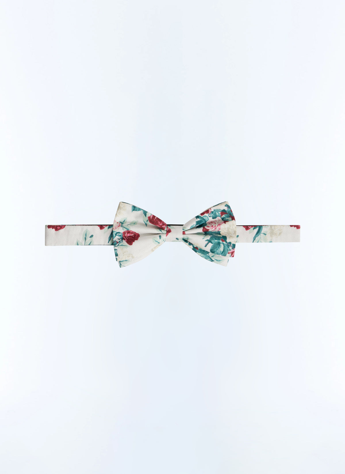 Nœud Papillon En Satin Imprimé Fleurs - Imprimé Fleuri Clair