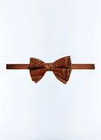 Nœud Papillon En Velours Paisley - Brique