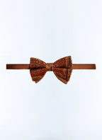 Nœud Papillon En Velours Paisley - Brique
