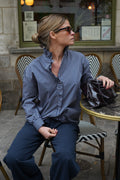 Clara Blouse Navy Stripe