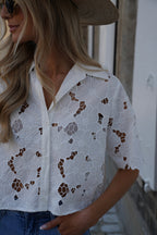 Chemise Brodée Wendy - Blanche