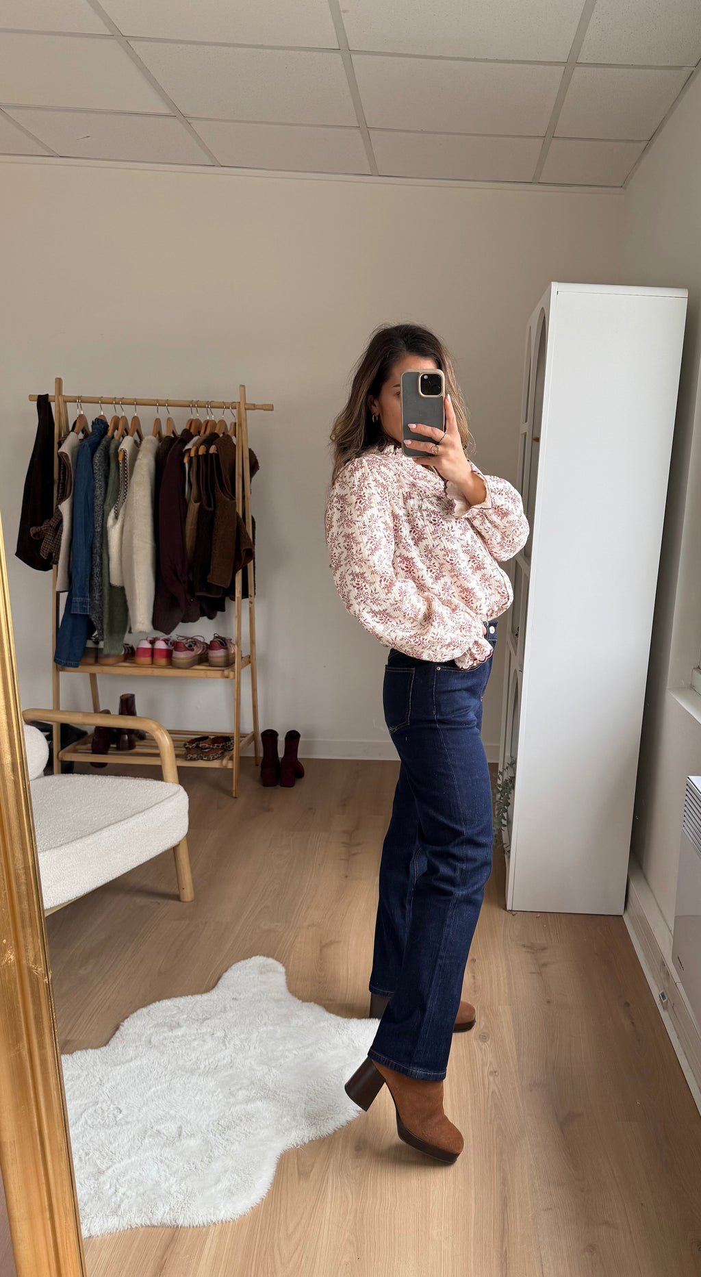 Vaquero recto Solange en denim bruto
