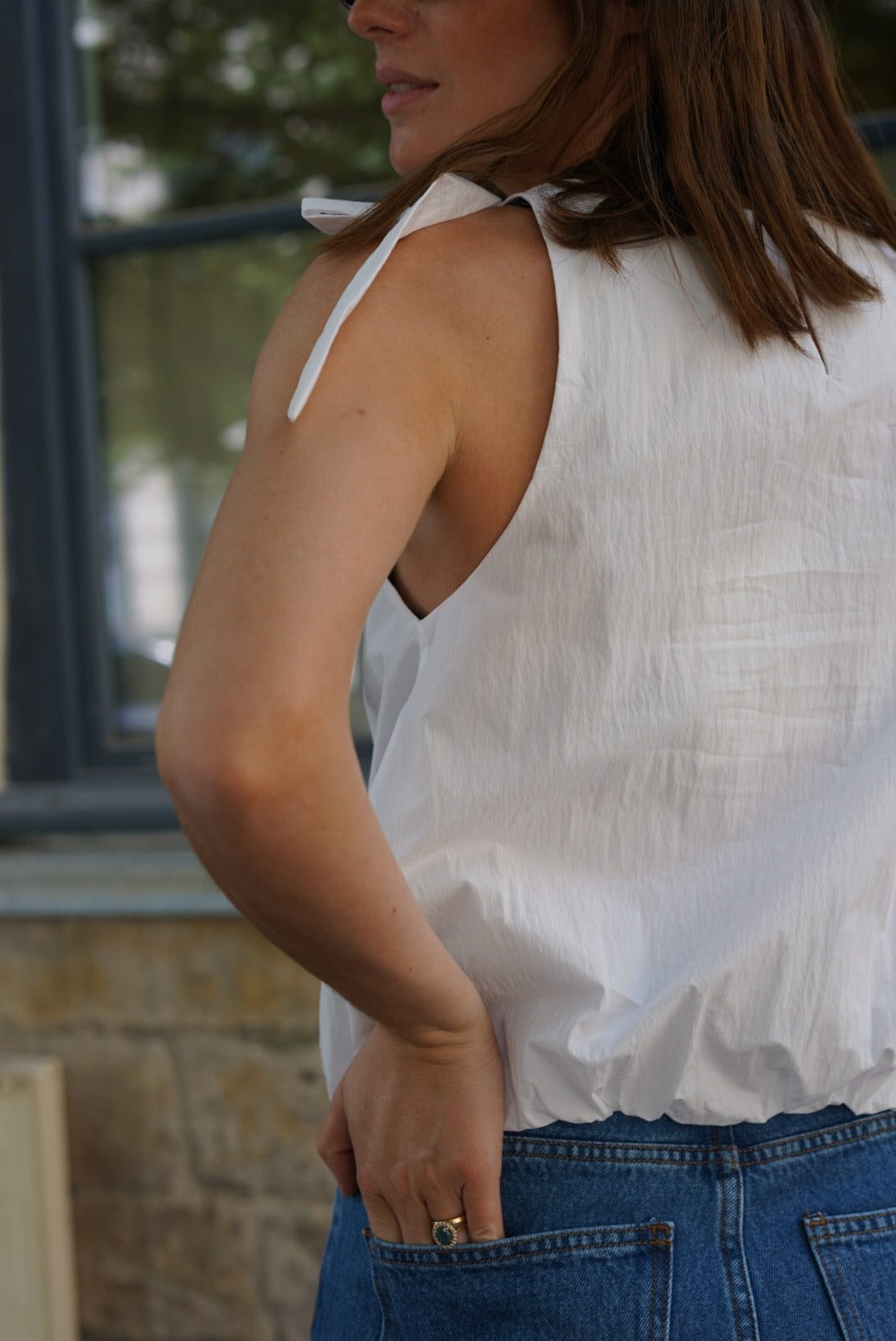 Archibald White Balloon Top