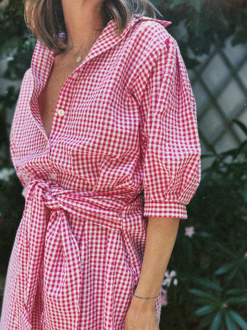 The Giulia Dress - Pink Gingham