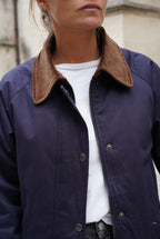 Léonie Navy Mid-Long Jacket