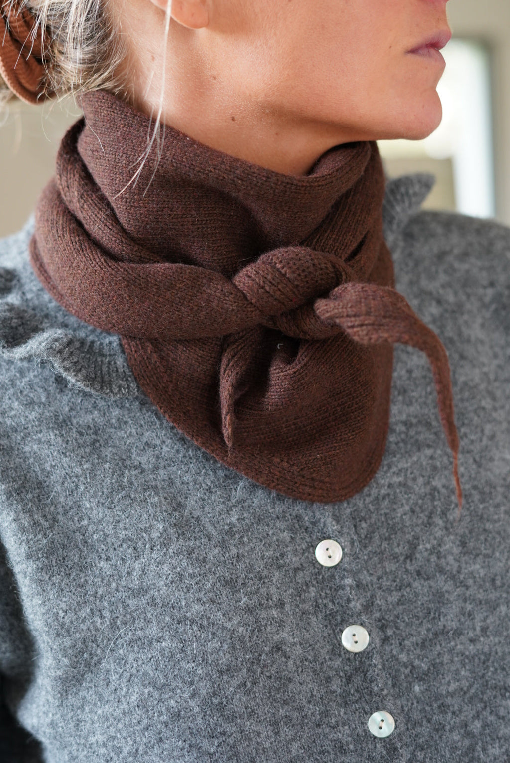 Max Maille Chocolate Scarf