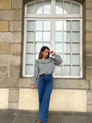 Blouse Vichy Capucine - Noire