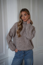 Sora Taupe - Jersey de cuello alto
