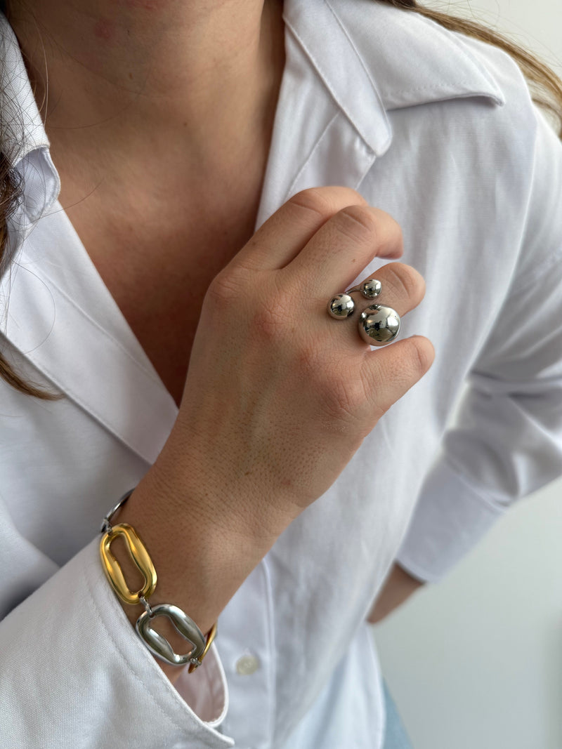 Bague Tribola - Doré, Argent Ou Bicolore