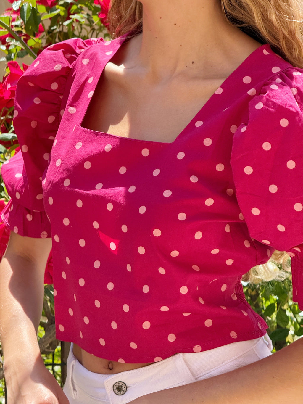 Blusa Burdeos A Lunares Carmi