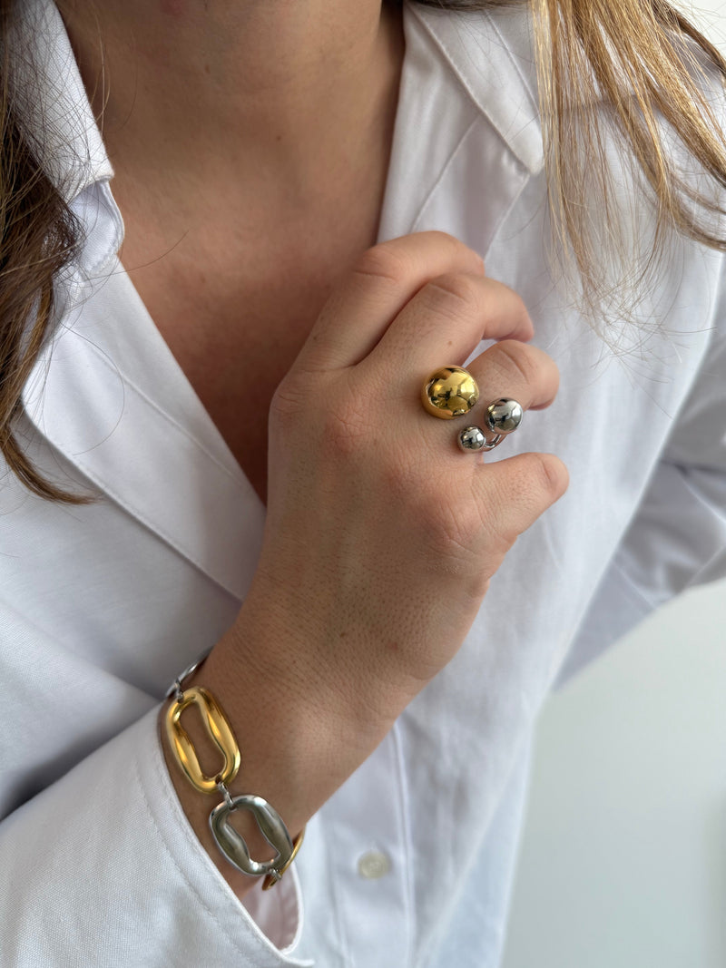 Bague Tribola - Doré, Argent Ou Bicolore