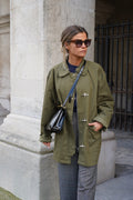 Agathe Khaki Mid-Length Jacket