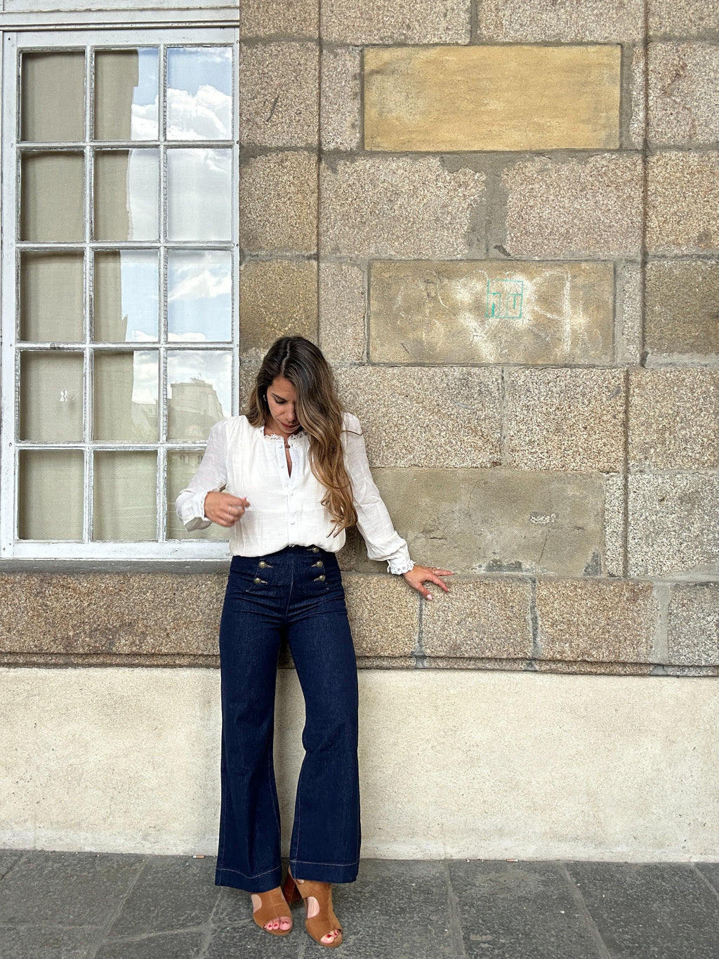 Victorine raw denim jeans