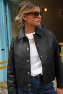 Veste Pia Similicuir Noir