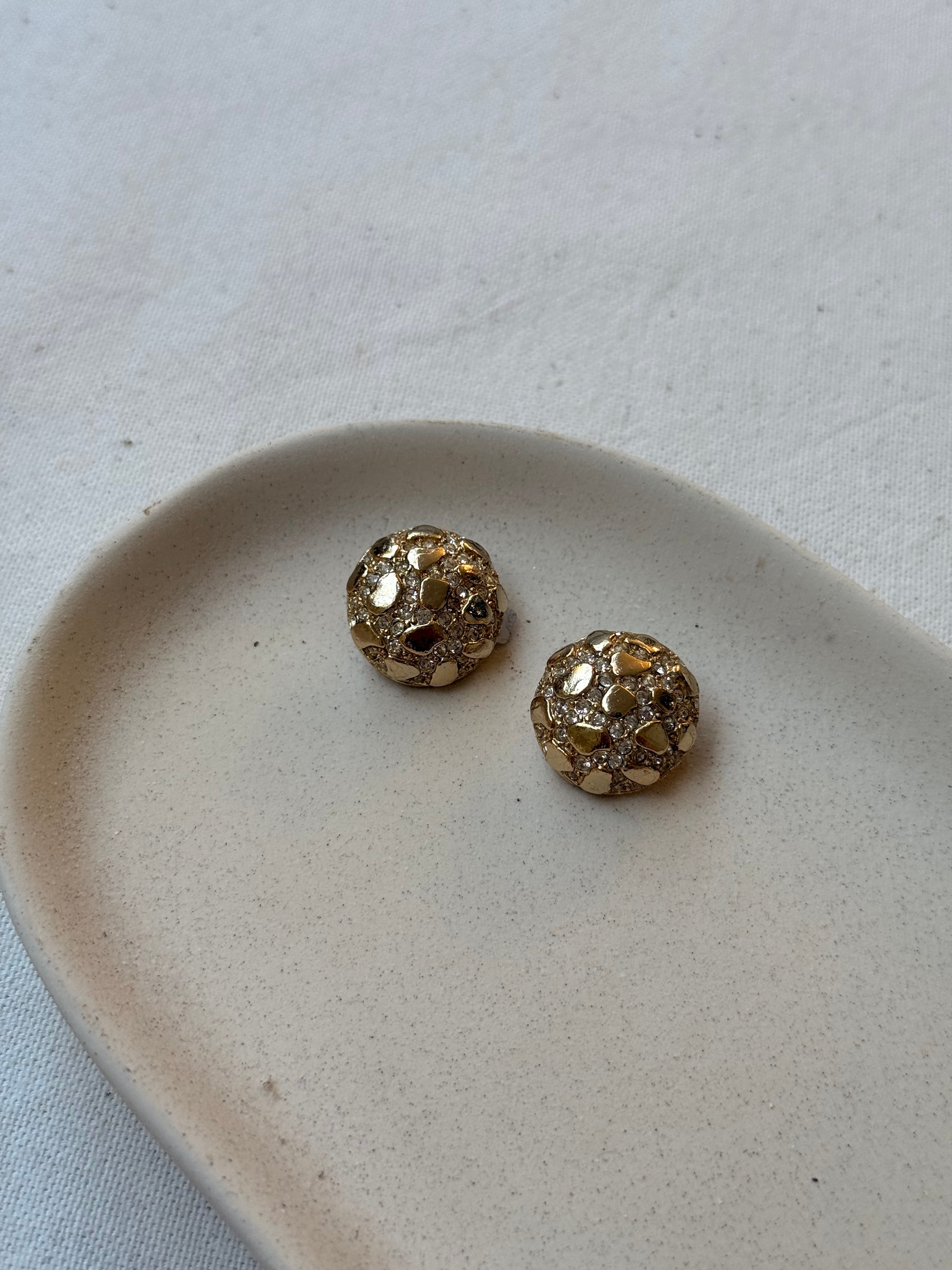 Vintage Earrings - Gold Nuggets