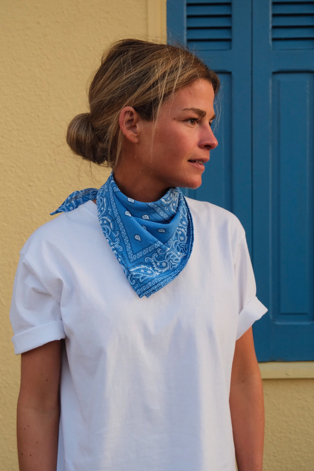 Foulard bandana bleu