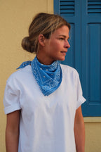 Foulard bandana bleu