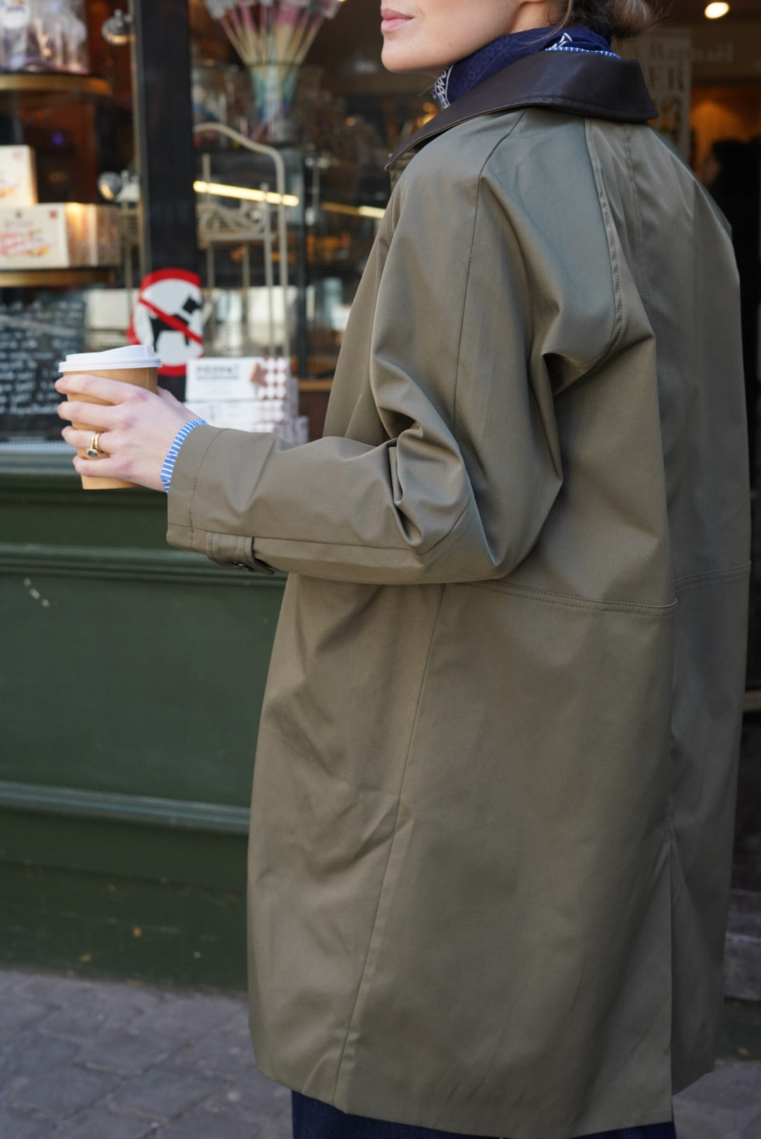Emma Mid-Long Khaki Jacket