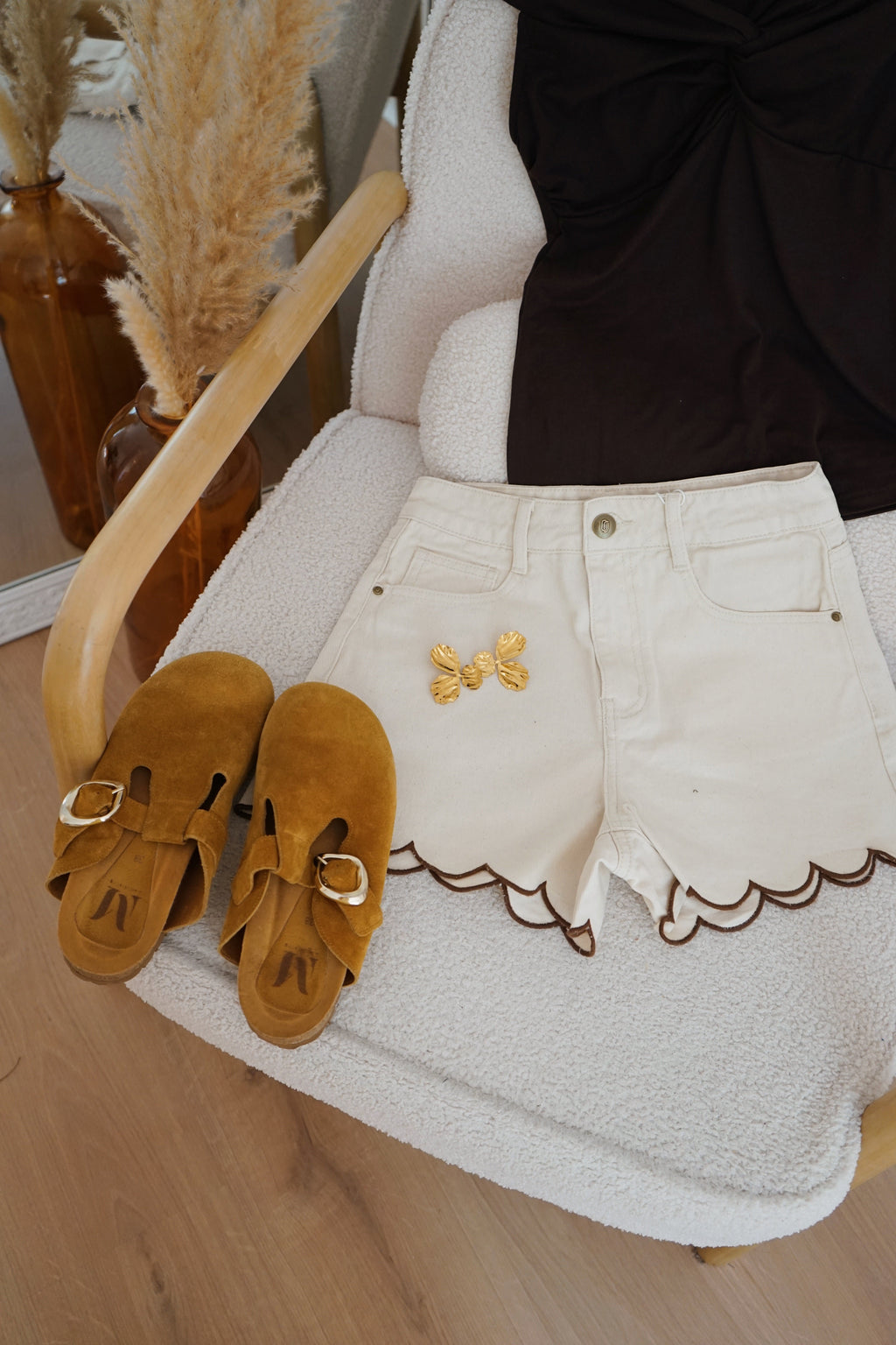 Short En Jean Fleur