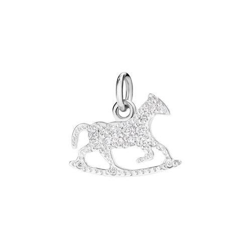 Charm Rocking Horse Symbols - Or Blanc