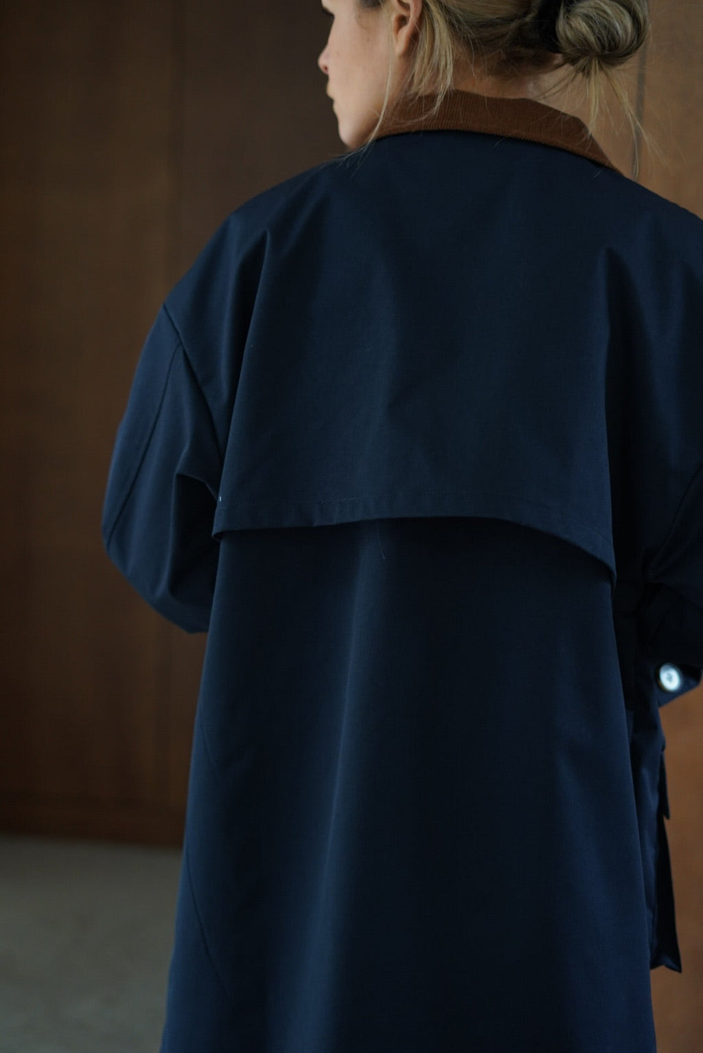 Romy Navy Mid-Long Jacket