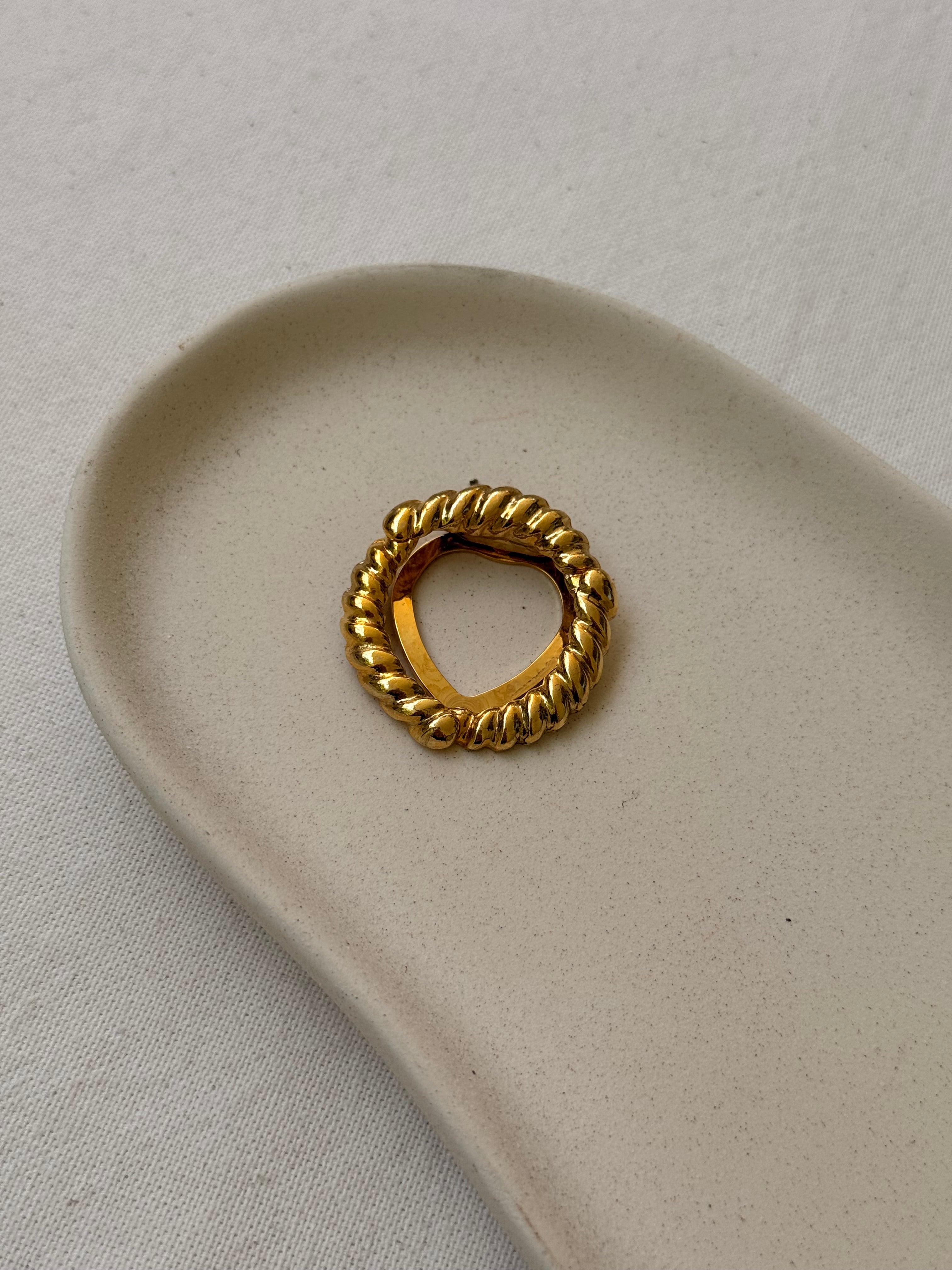 Anillo De Pañuelo Vintage - Diseño Trenzado Dorado