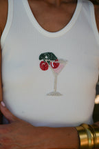 Top Sequins Yara - Blanc