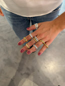 Lágrima Rosa Plata Ring