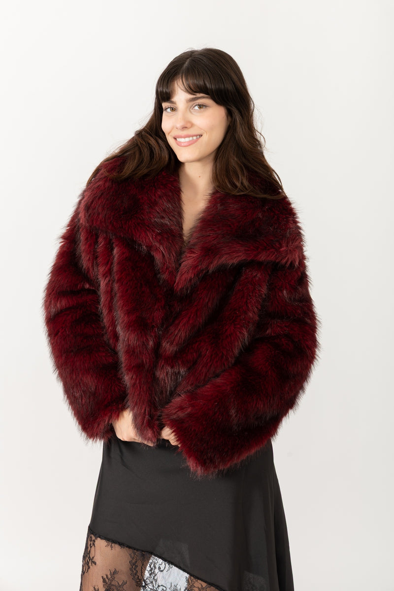 Fausse Fourrure - Bordeaux