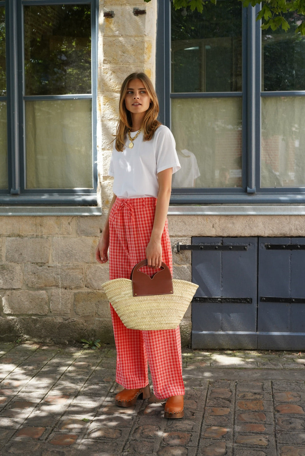 Célestin Vichy Pants Pink/Red
