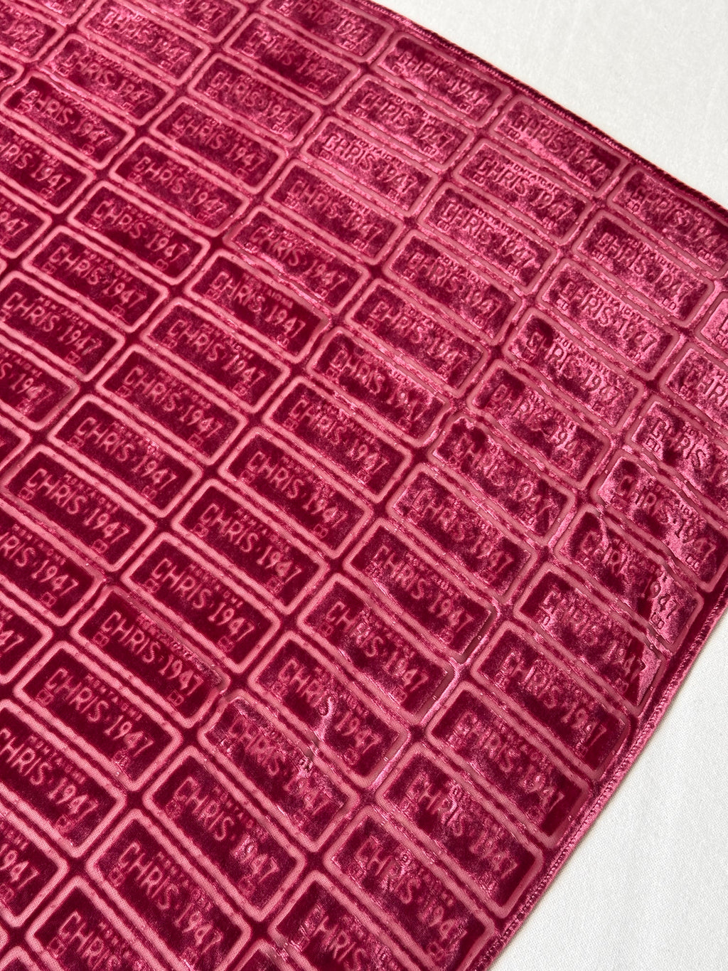 Bufanda Christian Dior – Terciopelo Burdeos