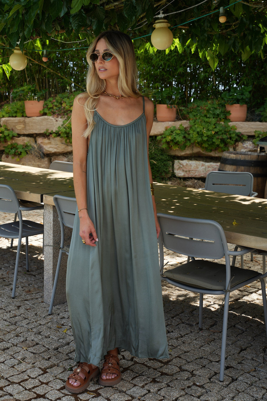 Robe Longue Darcy - Kaki