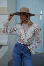 Blouse Brodée Milko - Beige