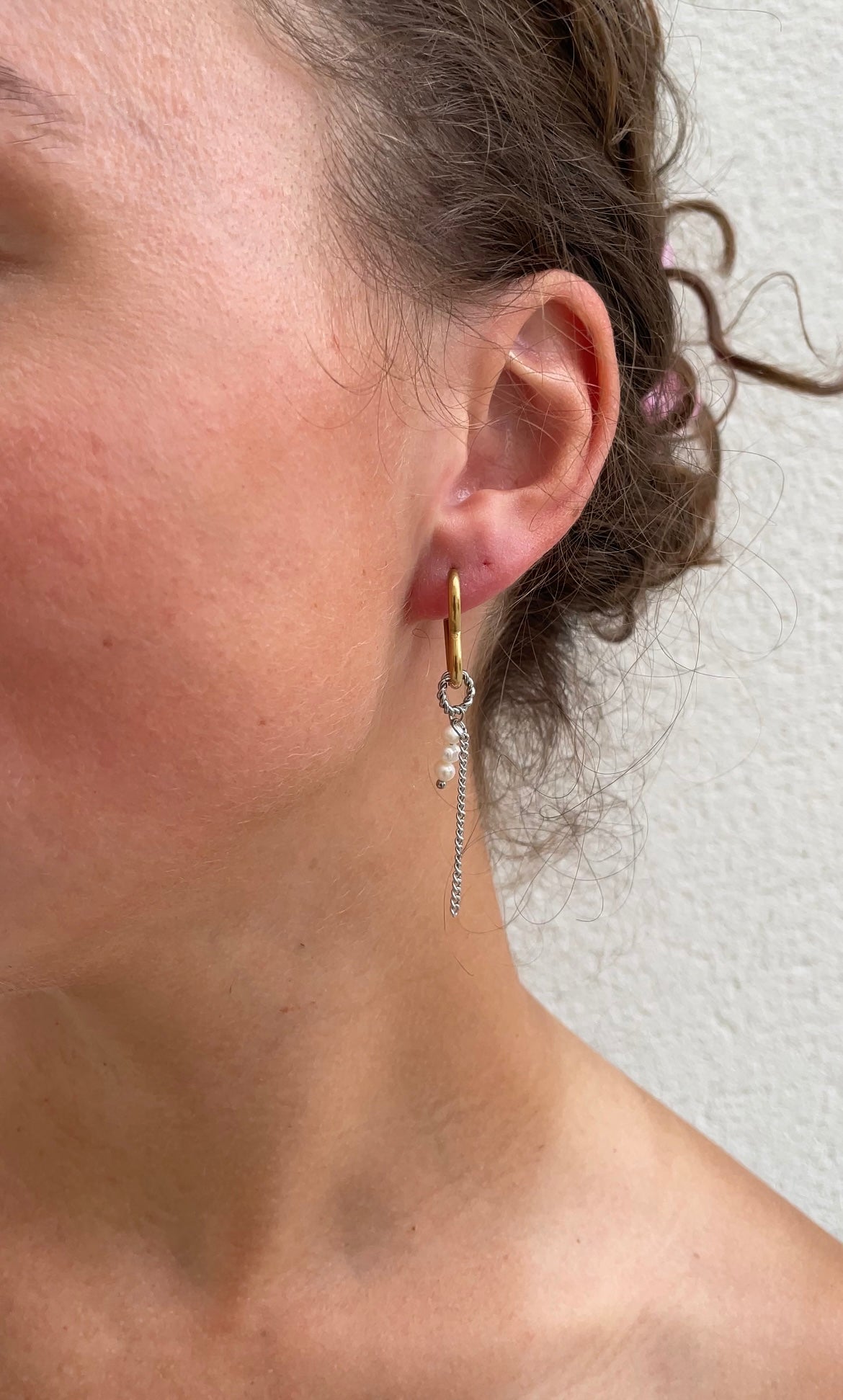 Pendientes de corazón asimétricos