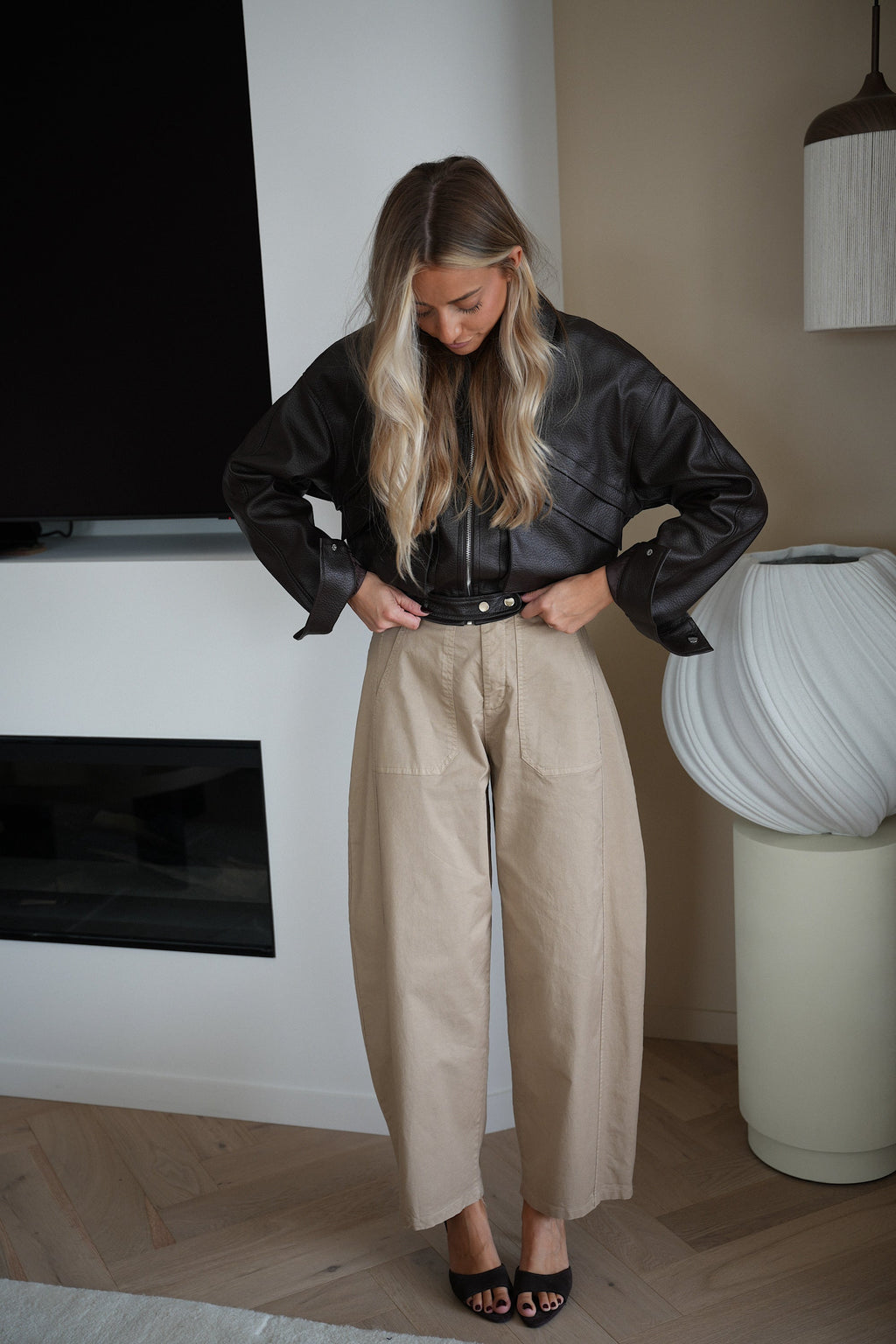Soly Chocolat - Faux Leather Jacket
