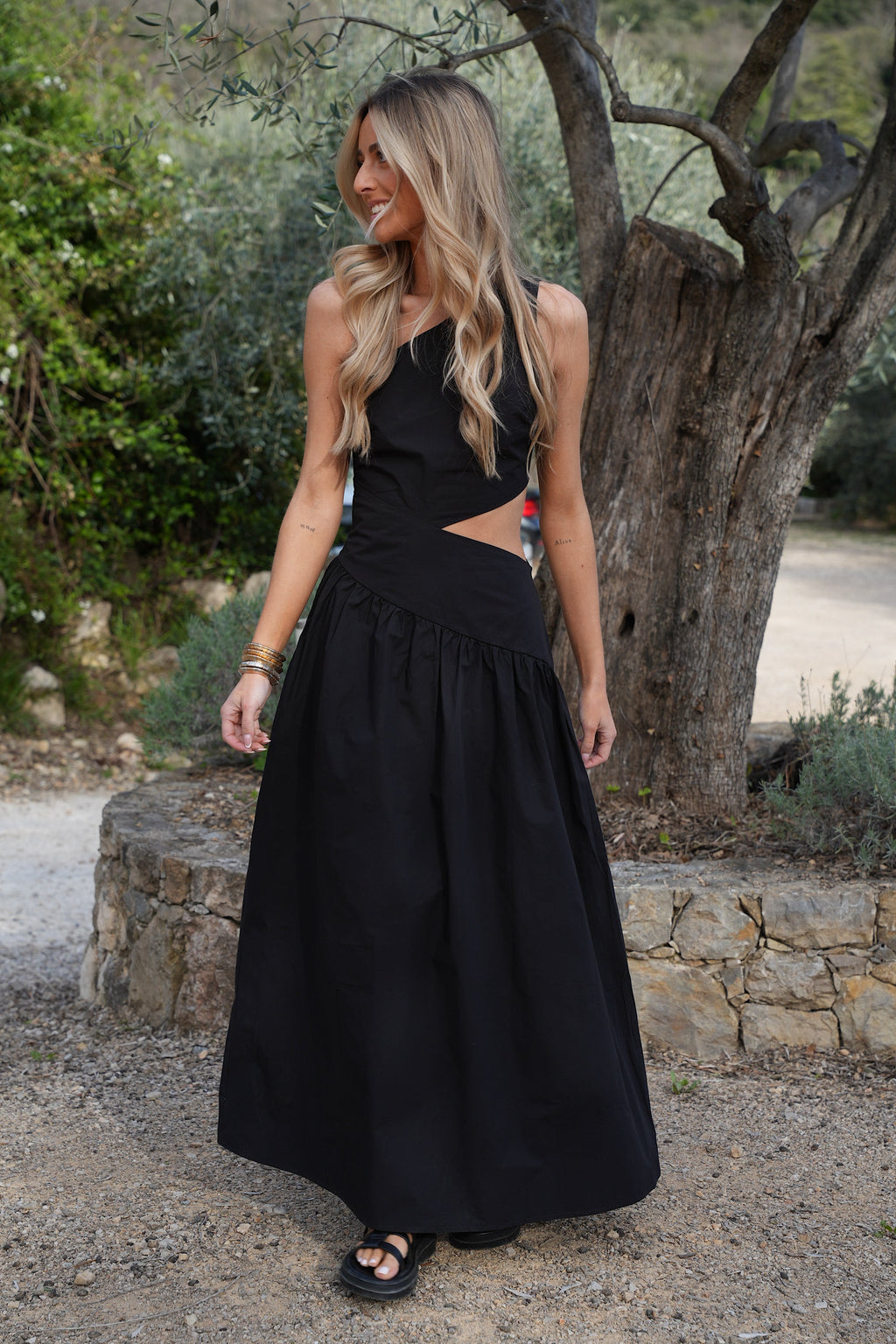 Robe Longue Émeline - Noire