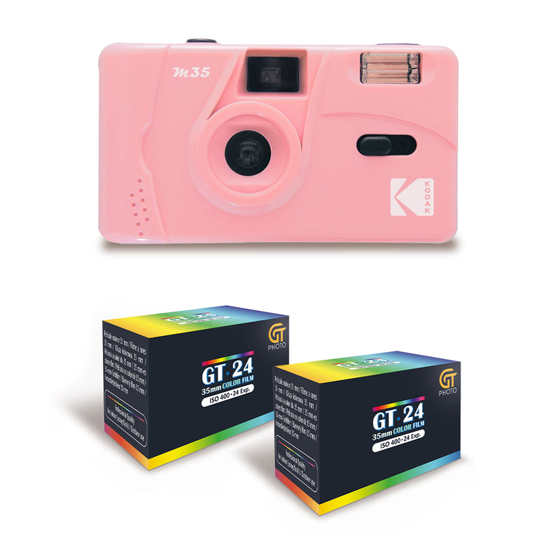 Film Camera - M35 - Pink - 2 Free Color Films - Kodak